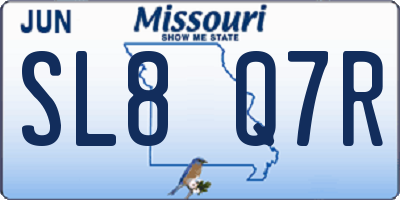 MO license plate SL8Q7R