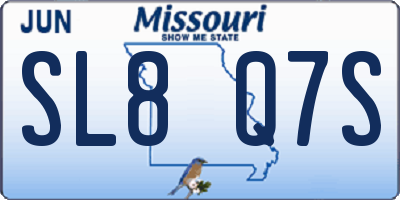 MO license plate SL8Q7S