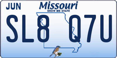 MO license plate SL8Q7U