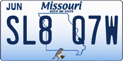 MO license plate SL8Q7W