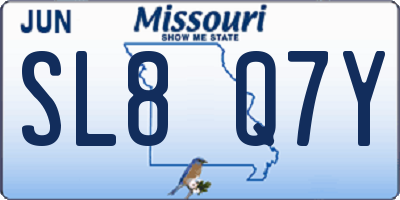 MO license plate SL8Q7Y