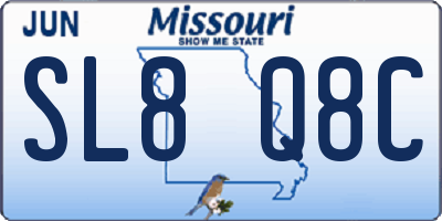 MO license plate SL8Q8C