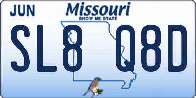 MO license plate SL8Q8D