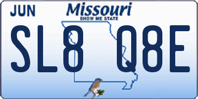 MO license plate SL8Q8E
