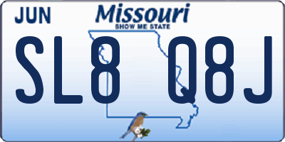 MO license plate SL8Q8J