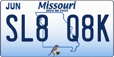 MO license plate SL8Q8K