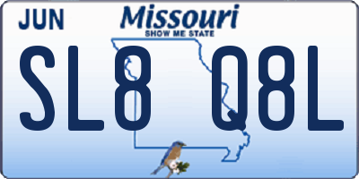 MO license plate SL8Q8L
