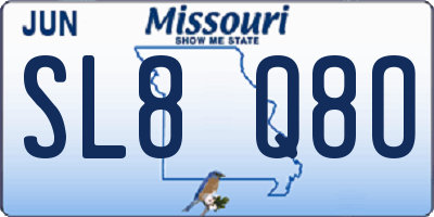 MO license plate SL8Q8O