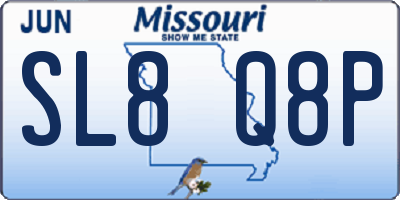 MO license plate SL8Q8P