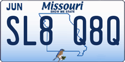 MO license plate SL8Q8Q