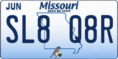 MO license plate SL8Q8R