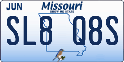 MO license plate SL8Q8S