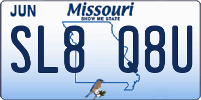 MO license plate SL8Q8U