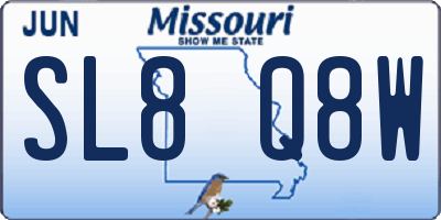 MO license plate SL8Q8W
