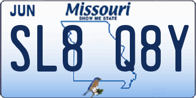 MO license plate SL8Q8Y