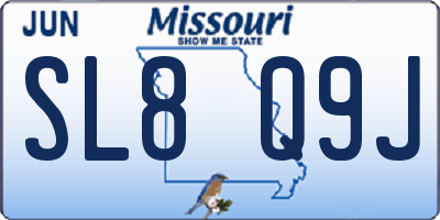 MO license plate SL8Q9J