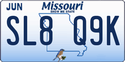 MO license plate SL8Q9K