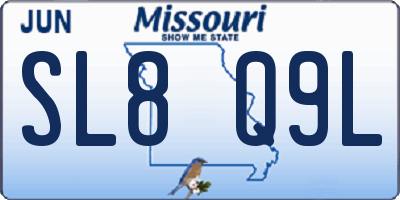 MO license plate SL8Q9L
