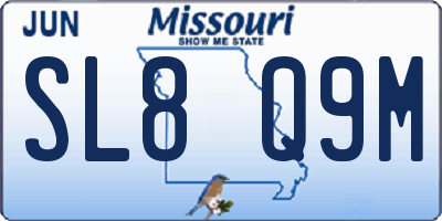 MO license plate SL8Q9M