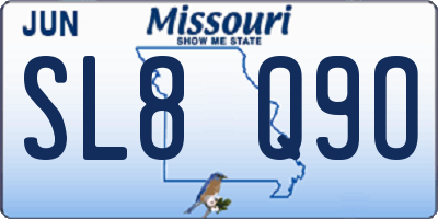 MO license plate SL8Q9O