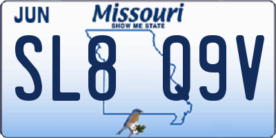 MO license plate SL8Q9V