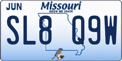 MO license plate SL8Q9W