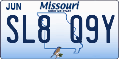 MO license plate SL8Q9Y