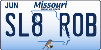 MO license plate SL8R0B