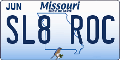 MO license plate SL8R0C