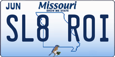 MO license plate SL8R0I