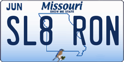 MO license plate SL8R0N