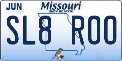 MO license plate SL8R0O
