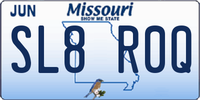 MO license plate SL8R0Q
