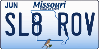 MO license plate SL8R0V