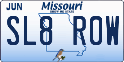 MO license plate SL8R0W