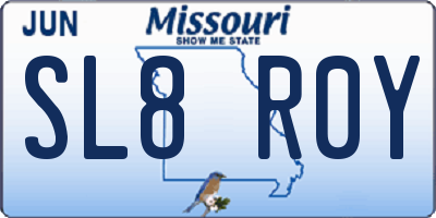 MO license plate SL8R0Y