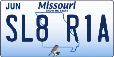 MO license plate SL8R1A