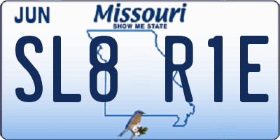 MO license plate SL8R1E