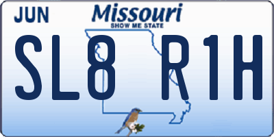 MO license plate SL8R1H