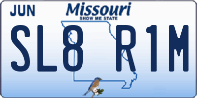 MO license plate SL8R1M