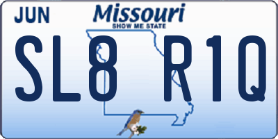 MO license plate SL8R1Q