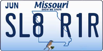 MO license plate SL8R1R