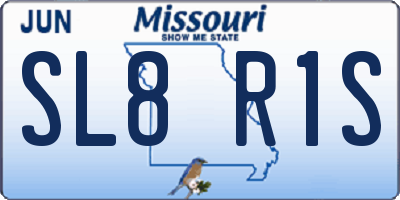 MO license plate SL8R1S