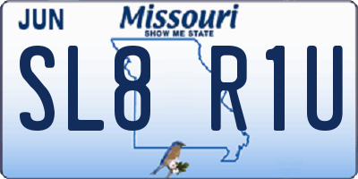 MO license plate SL8R1U