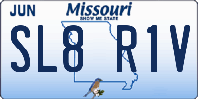MO license plate SL8R1V