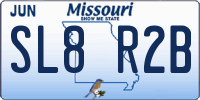 MO license plate SL8R2B