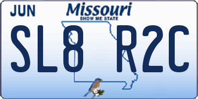 MO license plate SL8R2C
