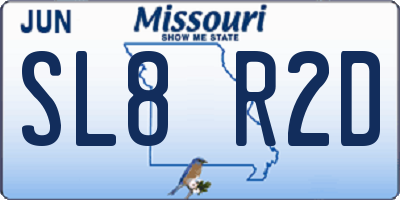 MO license plate SL8R2D