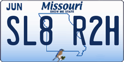 MO license plate SL8R2H