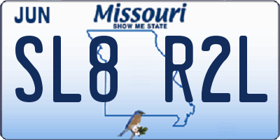 MO license plate SL8R2L